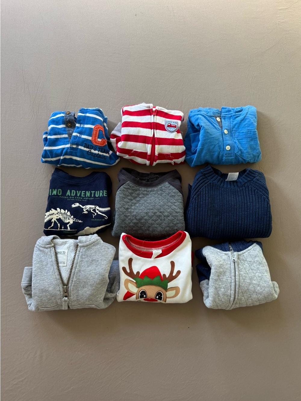 Baby Boys Fall Winter Long Sleeve Top Bundle